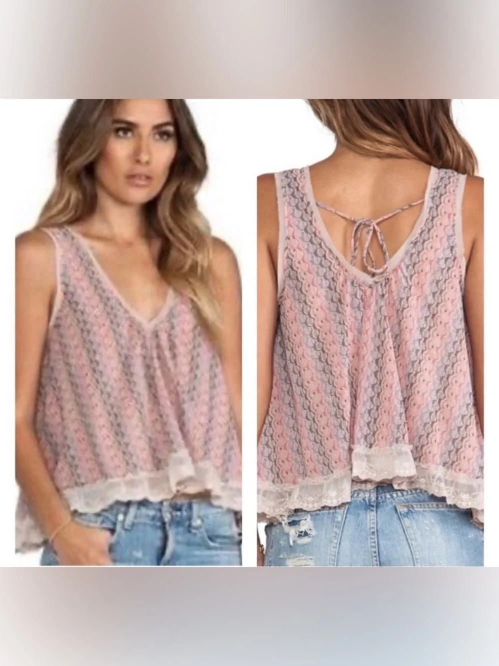 Free People Lace Boho Top